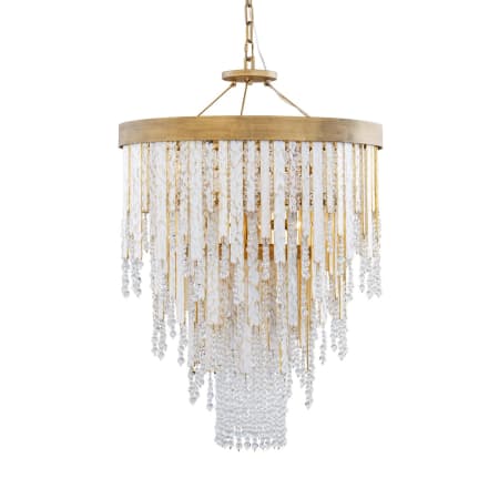 Varaluz Lafayette 7 Light 24" Wide Crystal Waterfall Chandelier Havana Gold