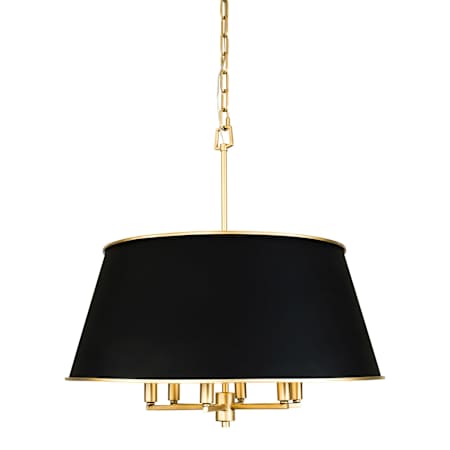 Varaluz Coco 6 Light 24" Wide Pendant Matte Black / French Gold