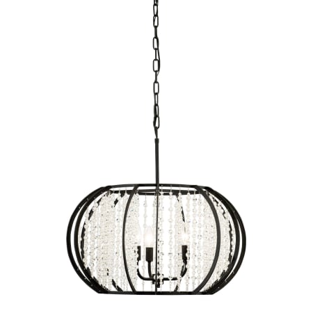 Varaluz Caesar 3 Light 24" Wide Cage Pendant Carbon