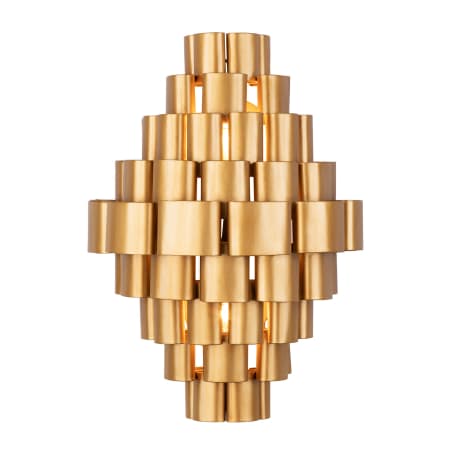 Varaluz Totally Tubular 2 Light 16" Tall Wall Sconce Antique Gold