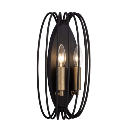 Varaluz Nico 2 Light 14" Tall Wall Sconce Carbon