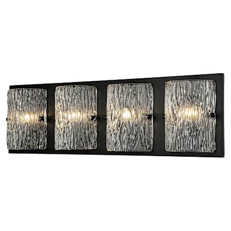 Varaluz Morgan 4 Light 31" Wide Vanity Light Black