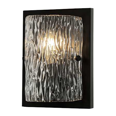 Varaluz Morgan 10" Tall Wall Sconce Black