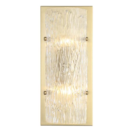 Varaluz Morgan 2 Light 17" Tall Wall Sconce Satin Brass