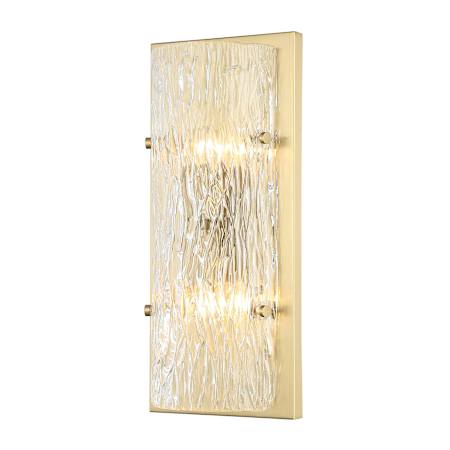 Varaluz Morgan 2 Light 17" Tall Wall Sconce Satin Brass