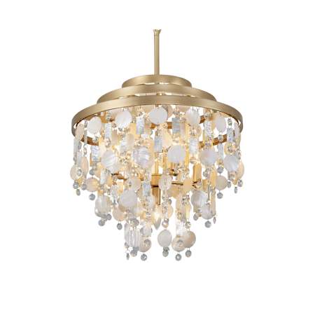 Varaluz Kalani 5 Light 21" Wide LED Waterfall Chandelier French Gold