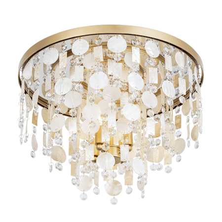 Varaluz Kalani 4 Light 20" Wide Flush Mount Waterfall Ceiling Fixture French Gold