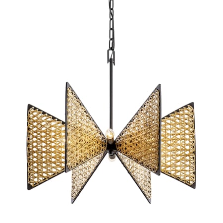 Varaluz Machina 6 Light 24" Wide Abstract Chandelier Matte Black Sulihiya