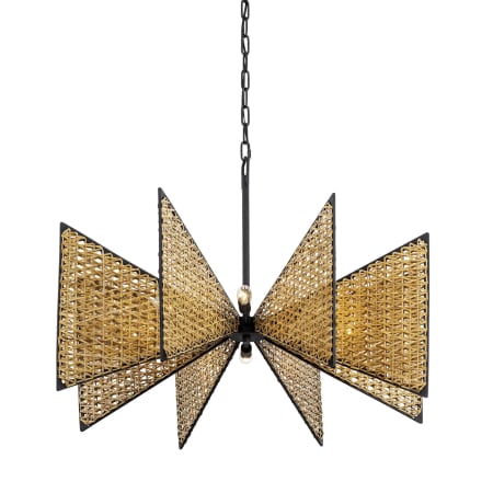 Varaluz Machina 8 Light 32" Wide Abstract Chandelier Matte Black Sulihiya
