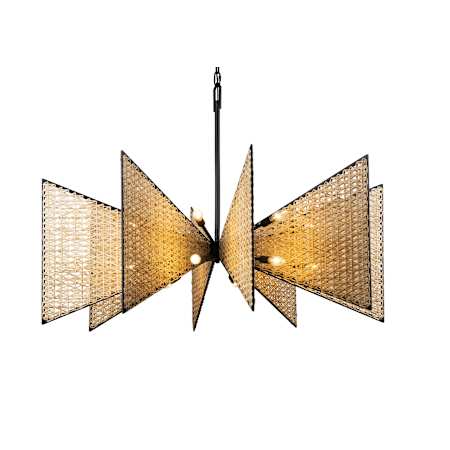 Varaluz Machina 16 Light 48" Wide Abstract Sputnik Chandelier Matte Black / Sulihiya