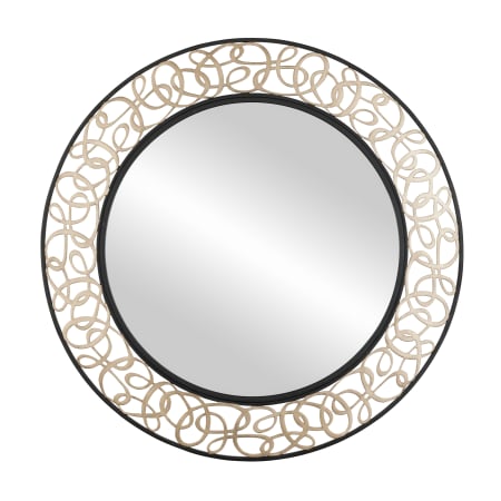 Varaluz Scribble 33" Diameter Circular Steel Framed Bathroom Mirror Matte Black / Artifact