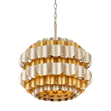 Varaluz Swoon 3 Light 20" Wide Pendant Antique Gold / Gold Dust