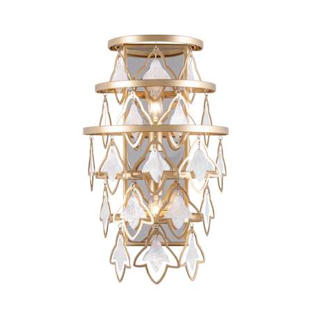 Varaluz Fleur 2 Light 16" Tall Wall Sconce French Gold