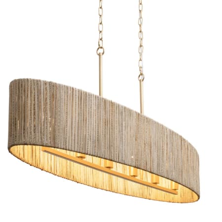 Varaluz Jacobs Ladder 6 Light 48" Wide Linear Pendant French Gold