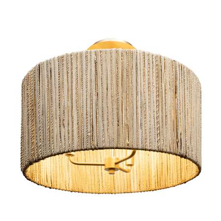 Varaluz Jacobs Ladder 3 Light 18" Wide Semi-flush Drum Ceiling Fixture French Gold