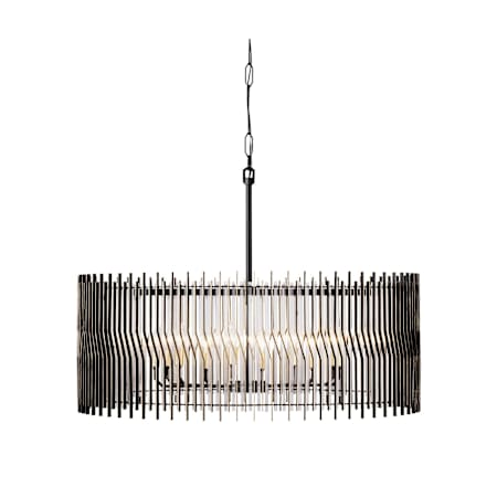 Varaluz Park Row 10 Light 40" Wide Pendant Matte Black / French Gold