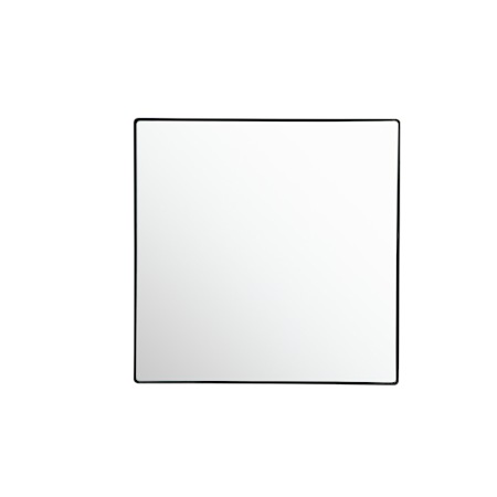 Varaluz Kye 30" Square Flat Steel Framed Accent Mirror Black
