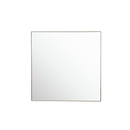 Varaluz Kye 40" Square Flat Steel Framed Accent Mirror Gold