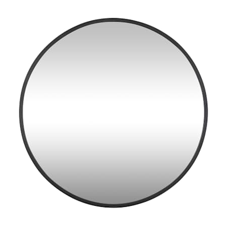Varaluz Cottage 30" Diameter Circular Flat Steel Framed Accent Mirror Black