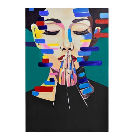 Varaluz Namaste 48" x 48" Frameless People and Figures Painting Multi-Color