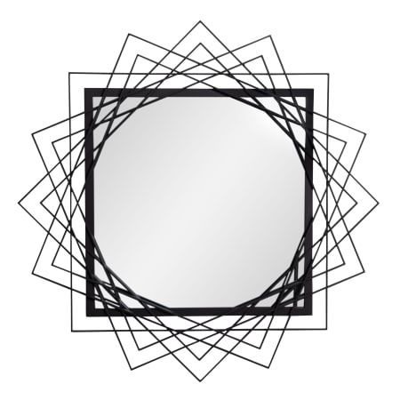 Varaluz Lexicon 42" W x 42" H Square Steel Framed Bathroom Mirror Matte Black