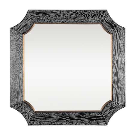 Varaluz Farra 36" Specialty Flat Wood Framed Accent Mirror Black