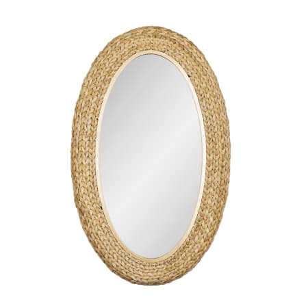Varaluz Athena 24-1/4" W x 40-1/4" H Oval Framed Bathroom Mirror French Gold / Natural Seagrass