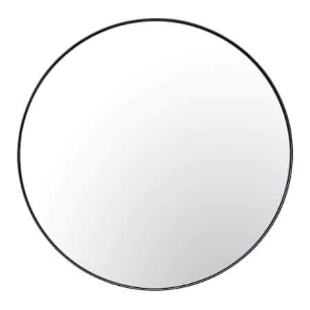 Varaluz Tablet 30" Diameter Circular Steel Framed Bathroom Mirror Black