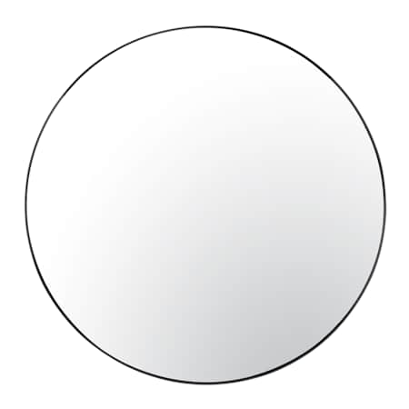 Varaluz Tablet 50" Diameter Circular Steel Framed Bathroom Mirror Black