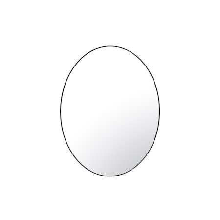 Varaluz Tablet 22"W x 30"H Oval Flat Steel Framed Wall Mounted Bathroom Mirror Black