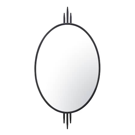 Varaluz Propaganda 22" Wide x 41" High Oval Flat Metal Framed Accent Mirror Black