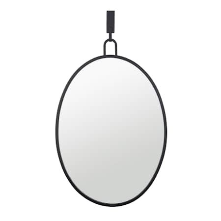 Varaluz Stopwatch 22-1/4" W x 33-1/4" H Oval Metal Framed Accent Mirror Black