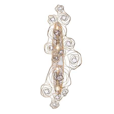 Varaluz Ethereal Rose 4 Light 38" Tall Wall Sconce Havana Gold Ombre / Polished Stainless Accents