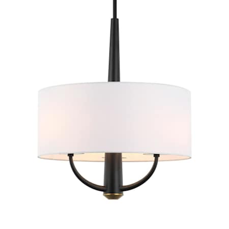 Varaluz Patchwork 3 Light 18" Wide Pendant Black / Satin Brass