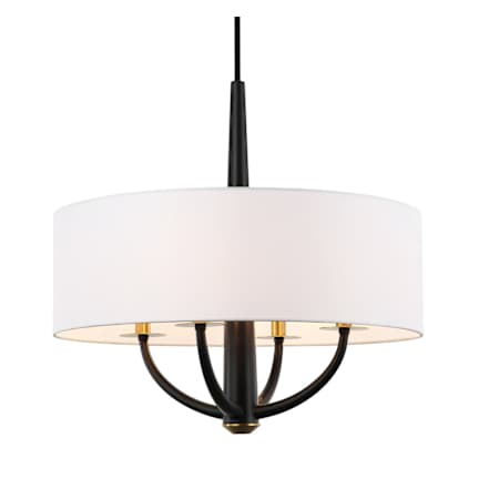 Varaluz Patchwork 4 Light 24" Wide Pendant Black / Satin Brass