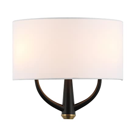 Varaluz Patchwork 2 Light 11" Tall Wall Sconce Black / Satin Brass