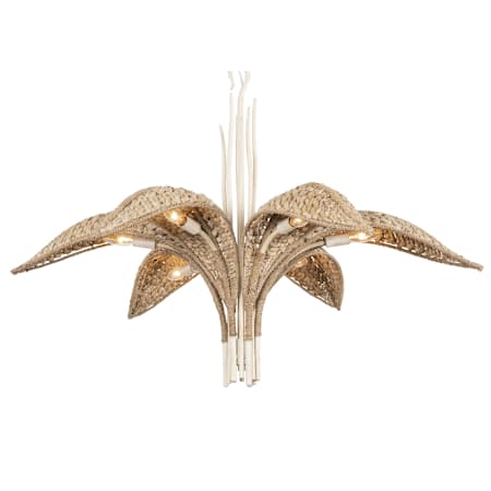 Varaluz Century Palm 6 Light 39" Wide LED Abstract Candle Style Chandelier Country White