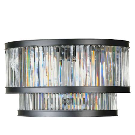 Varaluz Double Take 2 Light 12" Tall LED Wall Sconce Black