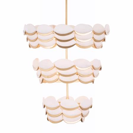 Varaluz High Tide 11 Light 27" Wide Waterfall Chandelier French Gold