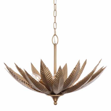Varaluz Zanara 3 Light 19" Wide Pendant Brass Kisser