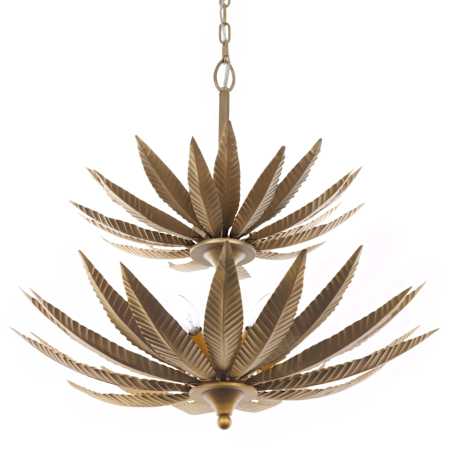 Varaluz Zanara 9 Light 26" Wide Abstract Chandelier Brass Kisser