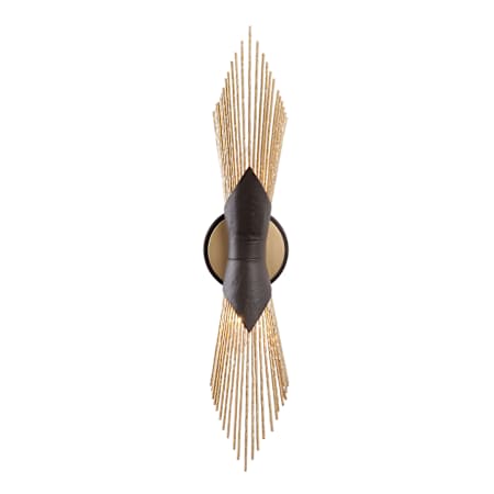 Varaluz Aristocrat 2 Light 22" Tall Bathroom Sconce Dark Bronze / French Gold