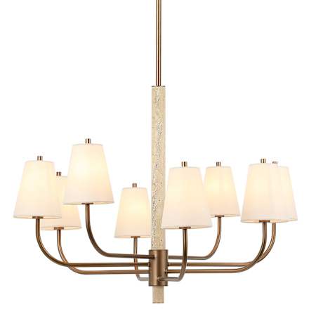 Varaluz Rockford 8 Light 32" Wide Chandelier Brontourage / Travartine