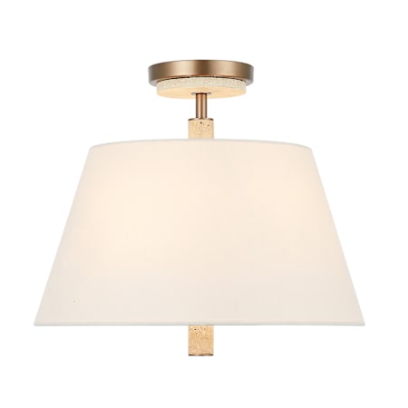 Varaluz Rockford 3 Light 16" Wide Semi-Flush Ceiling Fixture Brontourage / Travartine