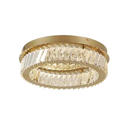 Varaluz Golden Ratio 17" Wide LED Flush Mount Ceiling Fixture Satin Gold