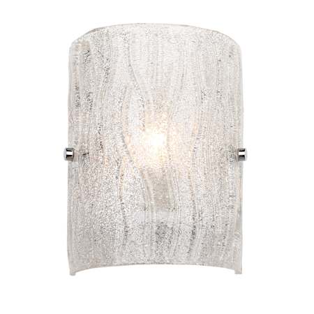 Varaluz Brilliance 6" Bathroom Light with Handmade Murano Style Glass Chrome