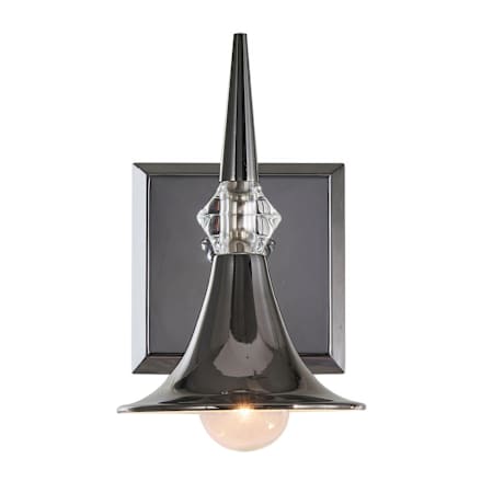Varaluz Tromba 9" Tall Wall Sconce Black Chrome