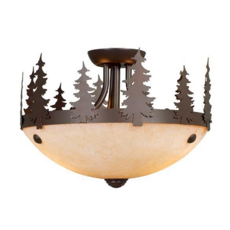 Vaxcel Lighting Yosemite 11.625" 2-Light Ceiling Fan Light Kit with Candelabra (E12) Bulb, 60 Watts Each Burnished Bronze