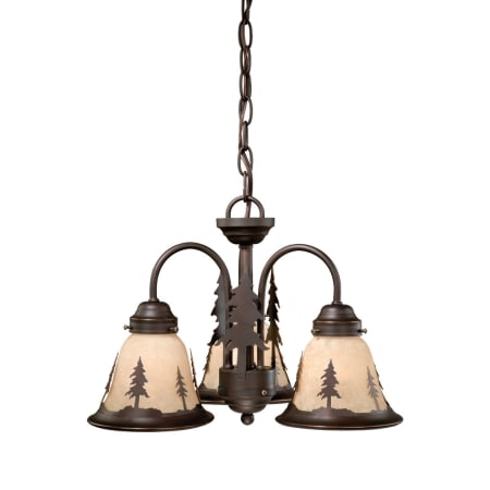 Vaxcel Lighting Yosemite 16" 3-Light Ceiling Fan Light Kit with Candelabra (E12) Bulb, 60 Watts Each Burnished Bronze