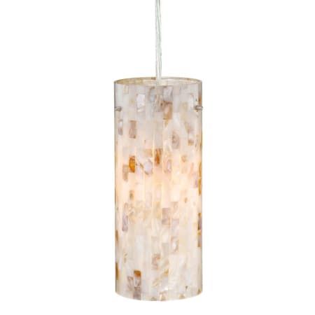 Mosaic Shell shade with light on